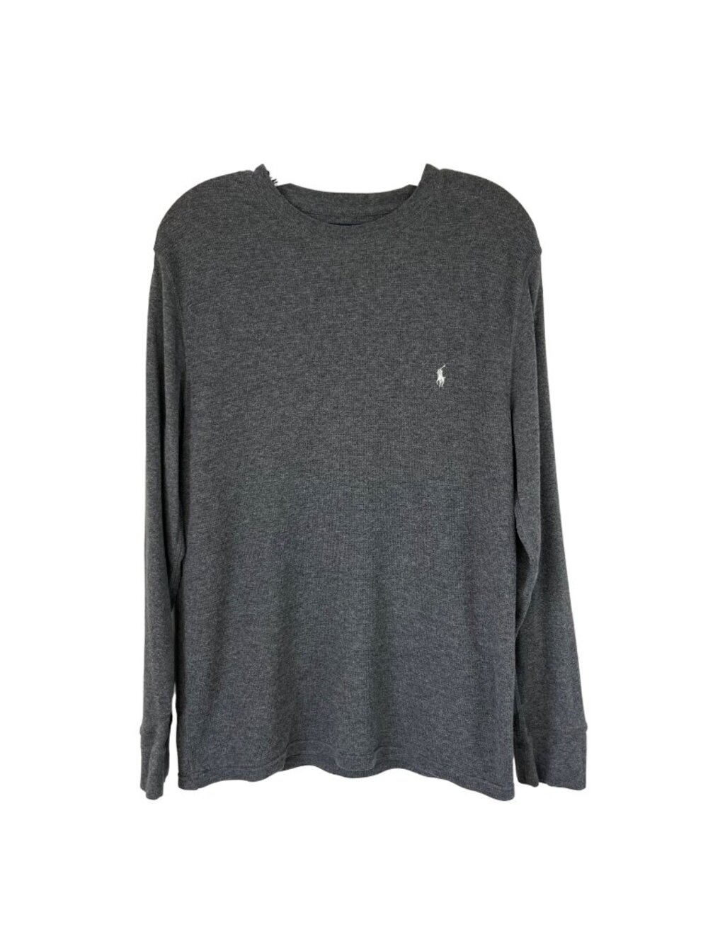 Polo‎ Ralph Lauren Long Sleeve Thermal Shirt Mens Large Gray Waffle Knit